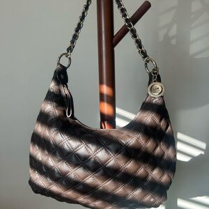 The Sak Quilted Hobo Bag – Chocolate Brown | Chain Strap | 9” x 4”